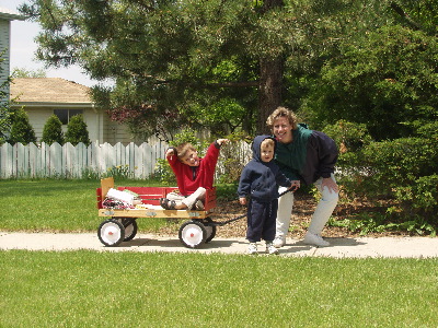 Sahron and the boys pick up Ryan from school